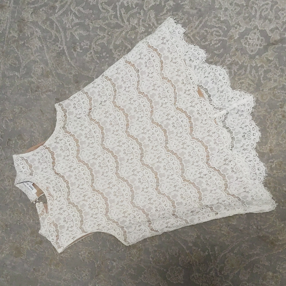 Rose + Olive Lace Tank Top